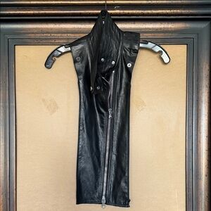 Veronica Beard Black Leather Moto Dickey